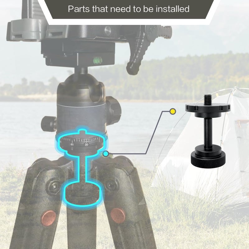 KPY Ball Head Conversion Kit, Ball Head Adapter, Compatible with BOG DeathGrip Tripod - Image 2